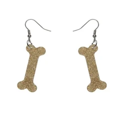 Erstwilder Bones Glitter Resin Drop Earrings - Gold^ Essential Earrings