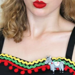 Erstwilder Brave Burro Donkey Brooch^ Brooches