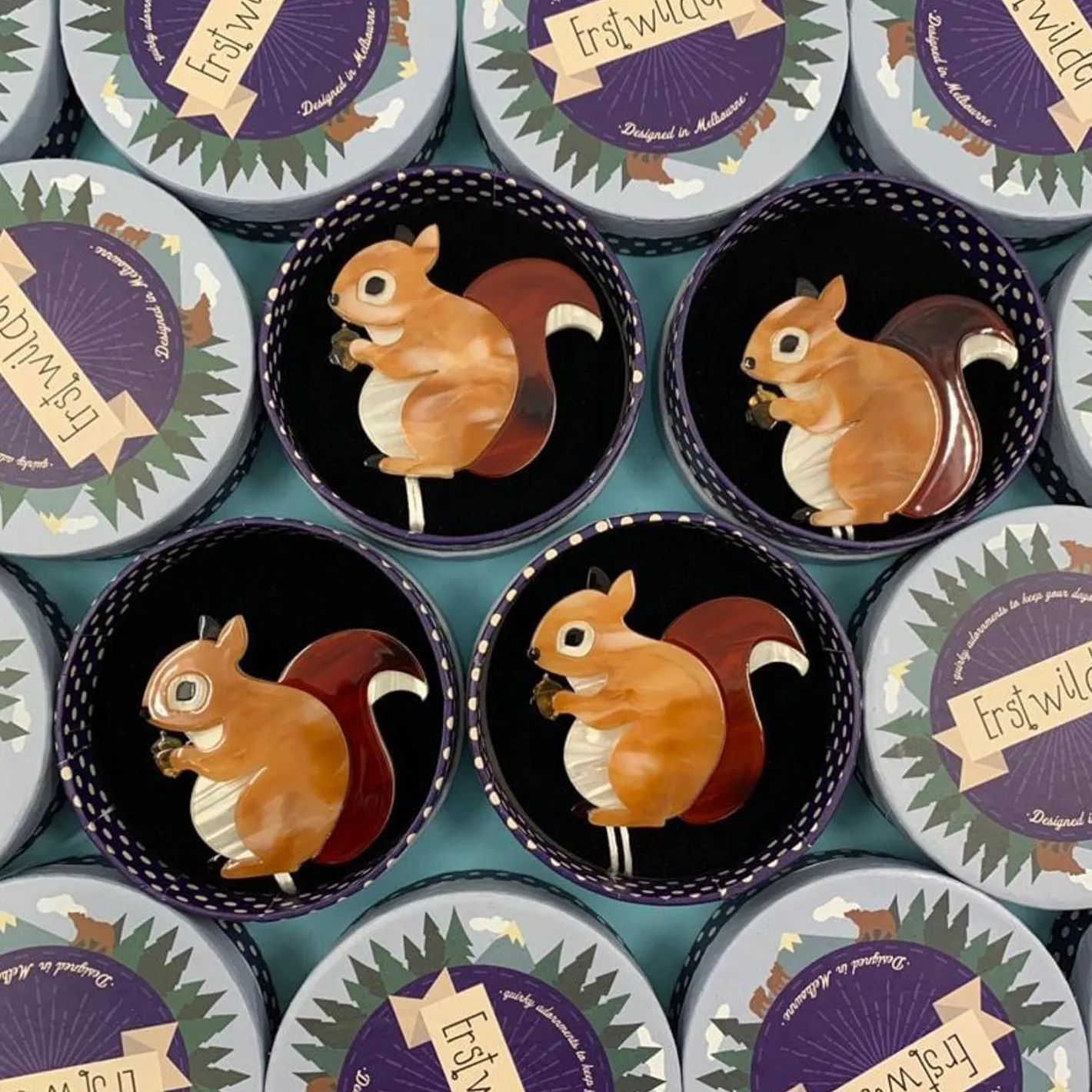 Erstwilder Bright-Eyed And Bushy Tailed Brooch^ Brooches