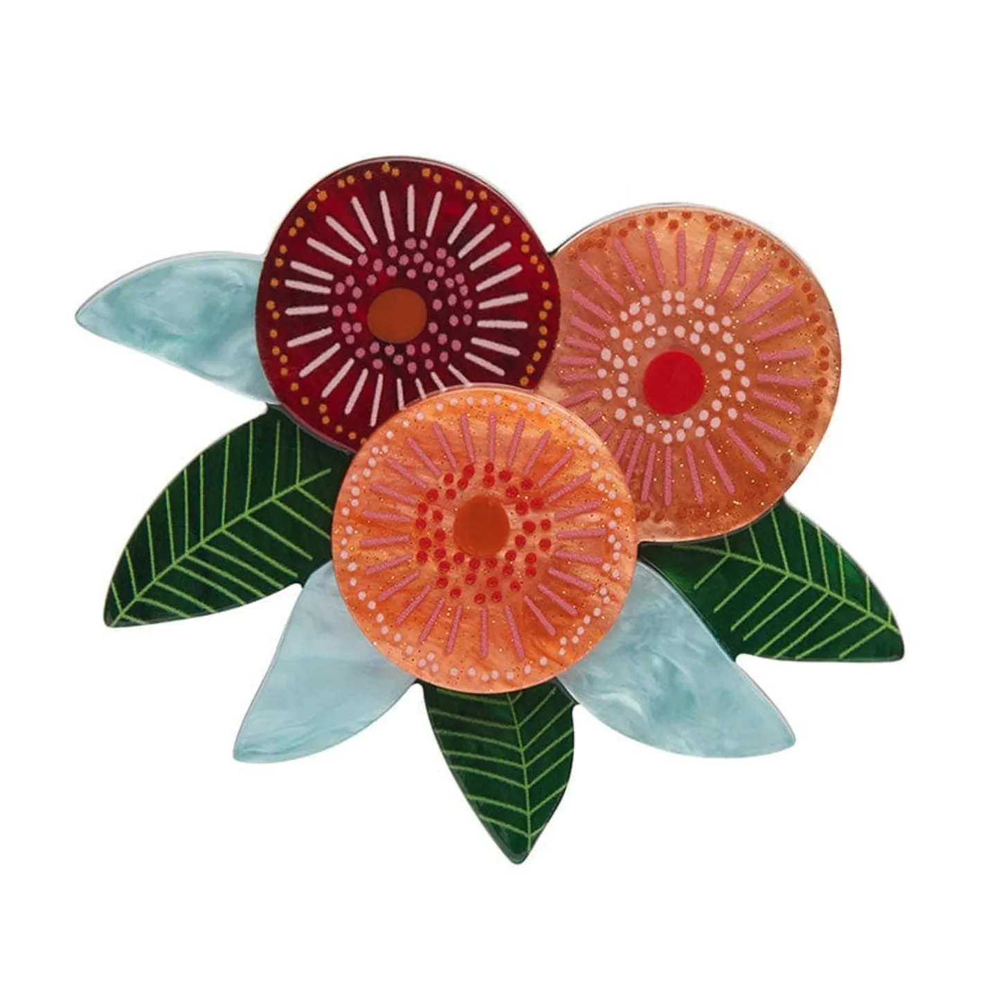 Erstwilder Brilliant Blossoms Flowering Gum Brooch^ Brooches