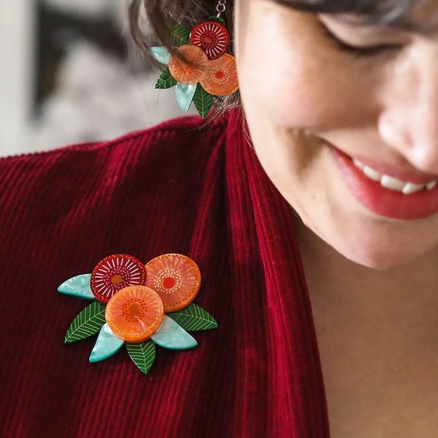 Erstwilder Brilliant Blossoms Flowering Gum Brooch^ Brooches