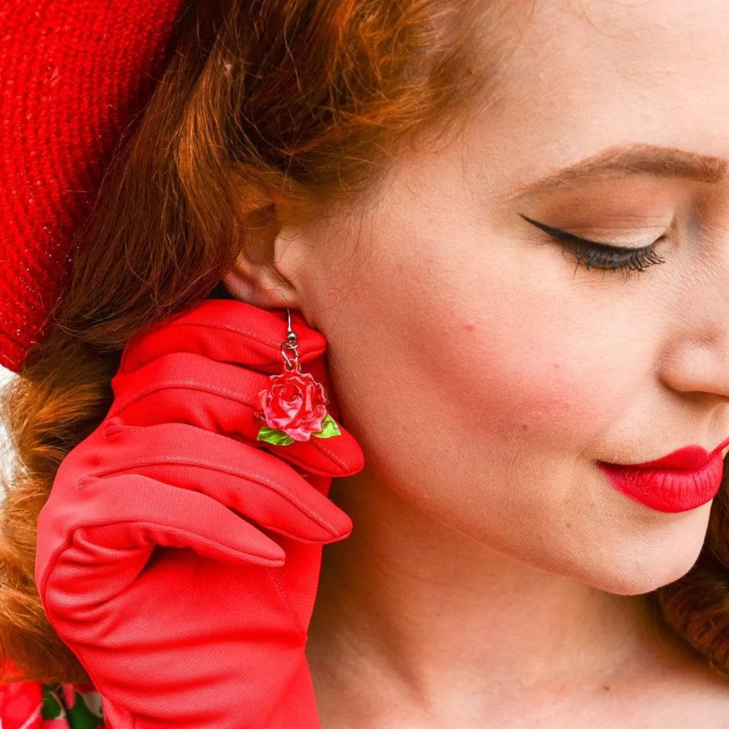 Erstwilder Budding Romance Rose Drop Earrings^ Earrings