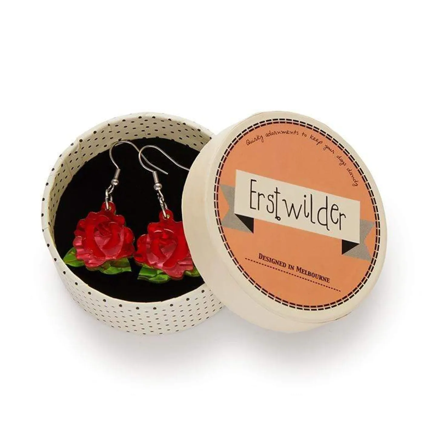 Erstwilder Budding Romance Rose Drop Earrings^ Earrings