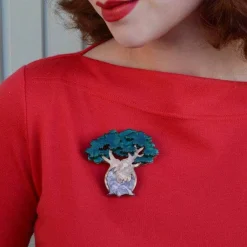 Erstwilder Bulbous Baobab Tree Brooch^ Brooches