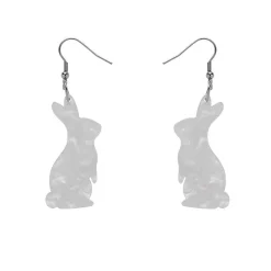 Erstwilder Bunny Ripple Resin Drop Earrings - White^ Essential Earrings