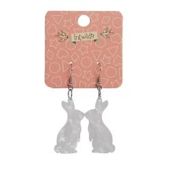 Erstwilder Bunny Ripple Resin Drop Earrings - White^ Essential Earrings