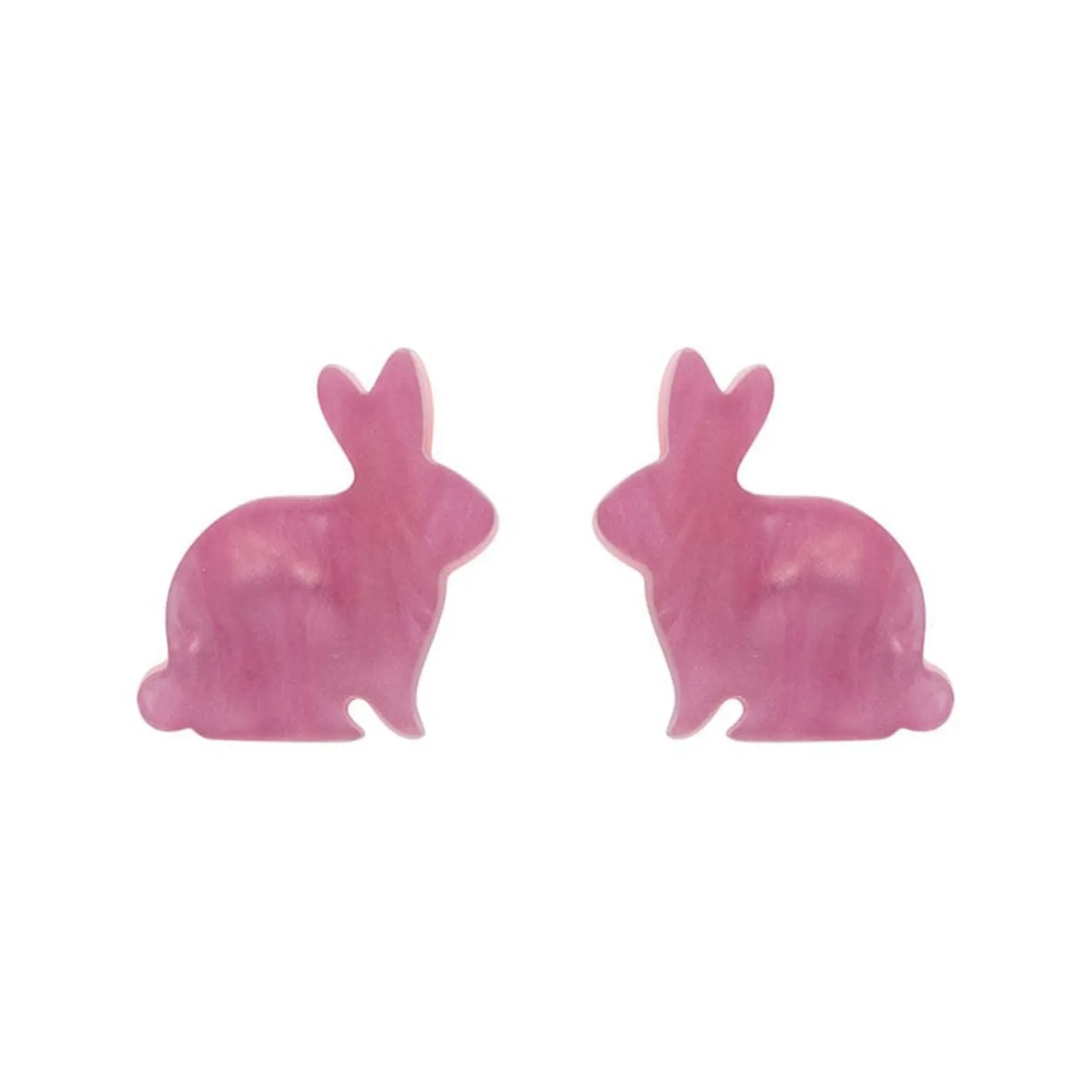 Erstwilder Bunny Ripple Resin Stud Earrings - Mauve^ Essential Earrings