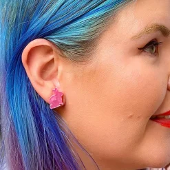 Erstwilder Bunny Ripple Resin Stud Earrings - Mauve^ Essential Earrings