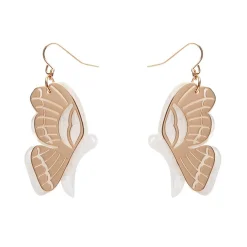 Erstwilder Butterfly Textured Resin Drop Earrings - White^ Essential Earrings