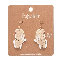 Erstwilder Butterfly Textured Resin Drop Earrings - White^ Essential Earrings