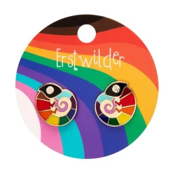 Erstwilder Carmel'S Colourful Chameleon Enamel Stud Earrings^ Enamel Earrings
