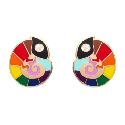 Erstwilder Carmel'S Colourful Chameleon Enamel Stud Earrings^ Enamel Earrings