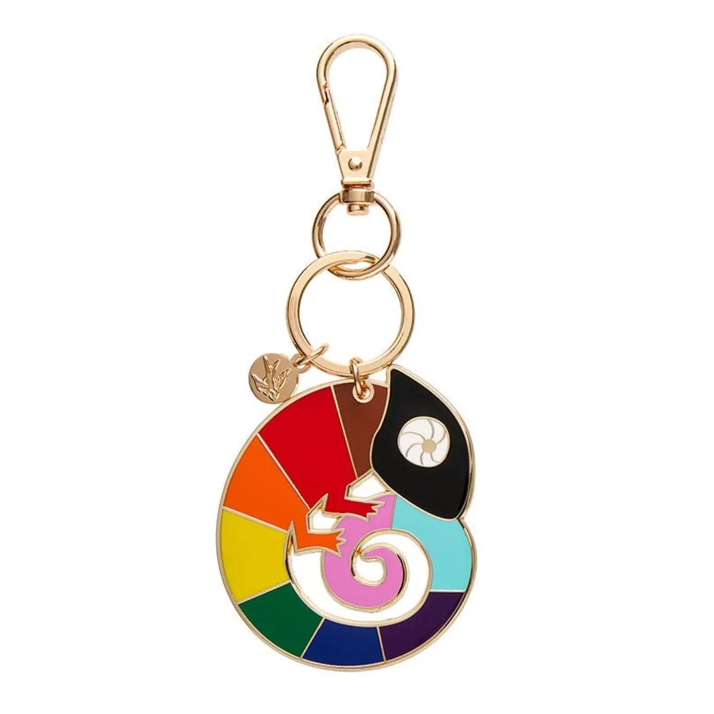 Erstwilder Carmel'S Colourful Chameleon Enamel Key Ring^ Enamel Key Rings