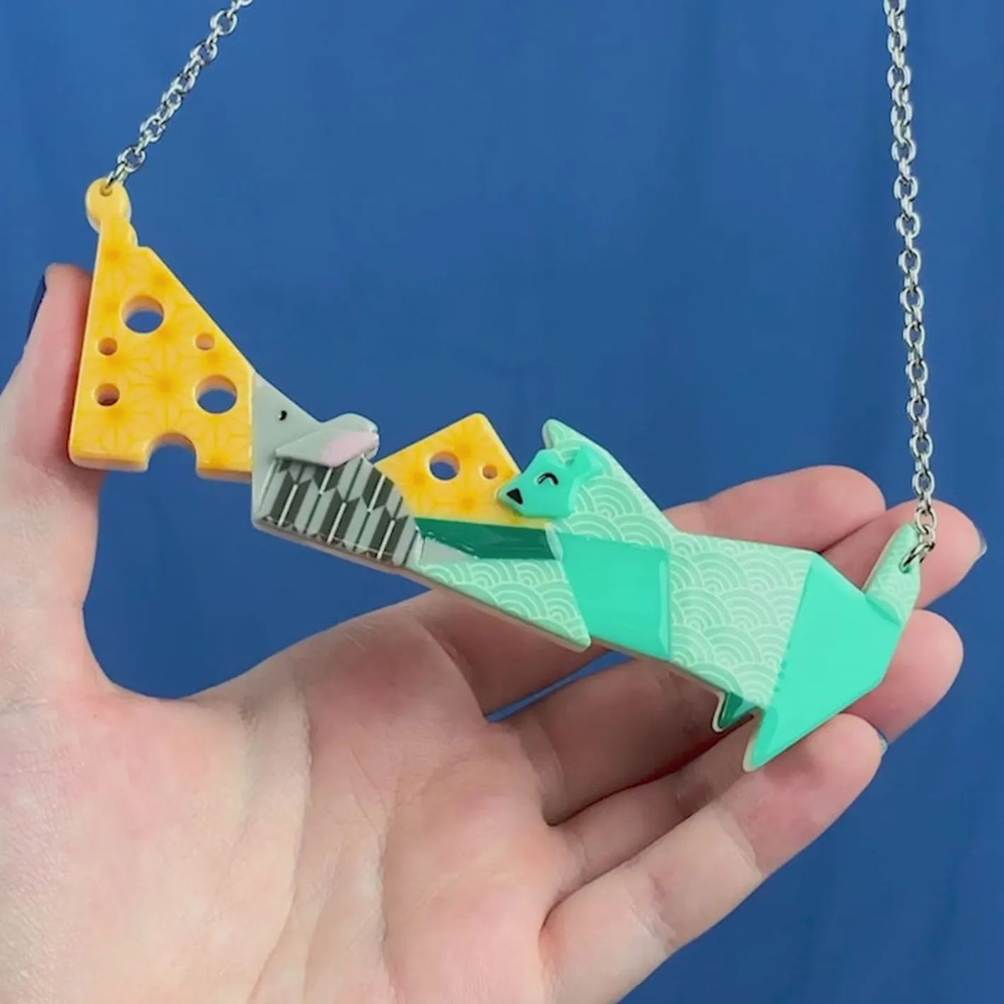 Erstwilder Cat And Mouse Necklace^ Necklaces