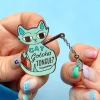 Erstwilder Cat Got Your Tongue Enamel Pin^ Enamel Pins
