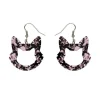 Erstwilder Cat Head Chunky Glitter Resin Drop Earrings - Pink^ Essential Earrings