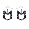 Erstwilder Cat Head Chunky Glitter Resin Drop Earrings - Purple^ Essential Earrings