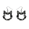 Erstwilder Cat Head Chunky Glitter Resin Drop Earrings - Silver^ Essential Earrings