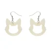 Erstwilder Cat Head Ripple Resin Drop Earrings - White^ Essential Earrings