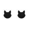Erstwilder Cat Head Ripple Resin Stud Earrings - Black^ Essential Earrings