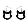 Erstwilder Cat Head Solid Resin Drop Earrings - Black^ Essential Earrings
