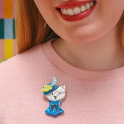 Erstwilder Cat In A Hat Brooch^ Brooches