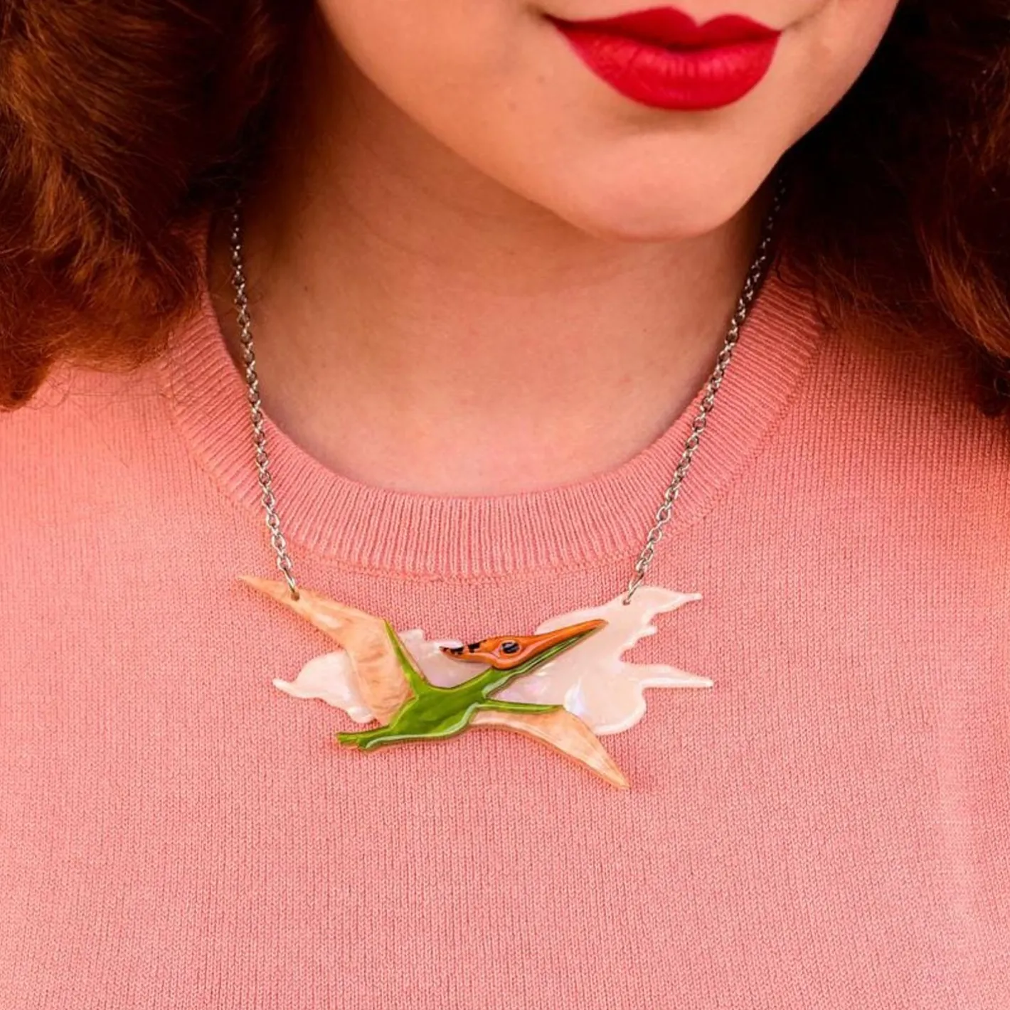 Erstwilder Celine The Pterodactyl Necklace^ Necklaces