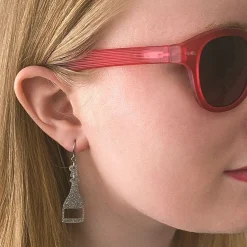 Erstwilder Champagne Glitter Drop Earrings - Silver^ Essential Earrings