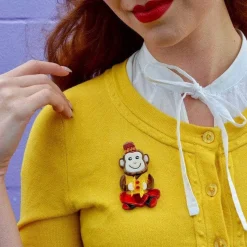 Erstwilder Charley Chimp Brooch^ Brooches