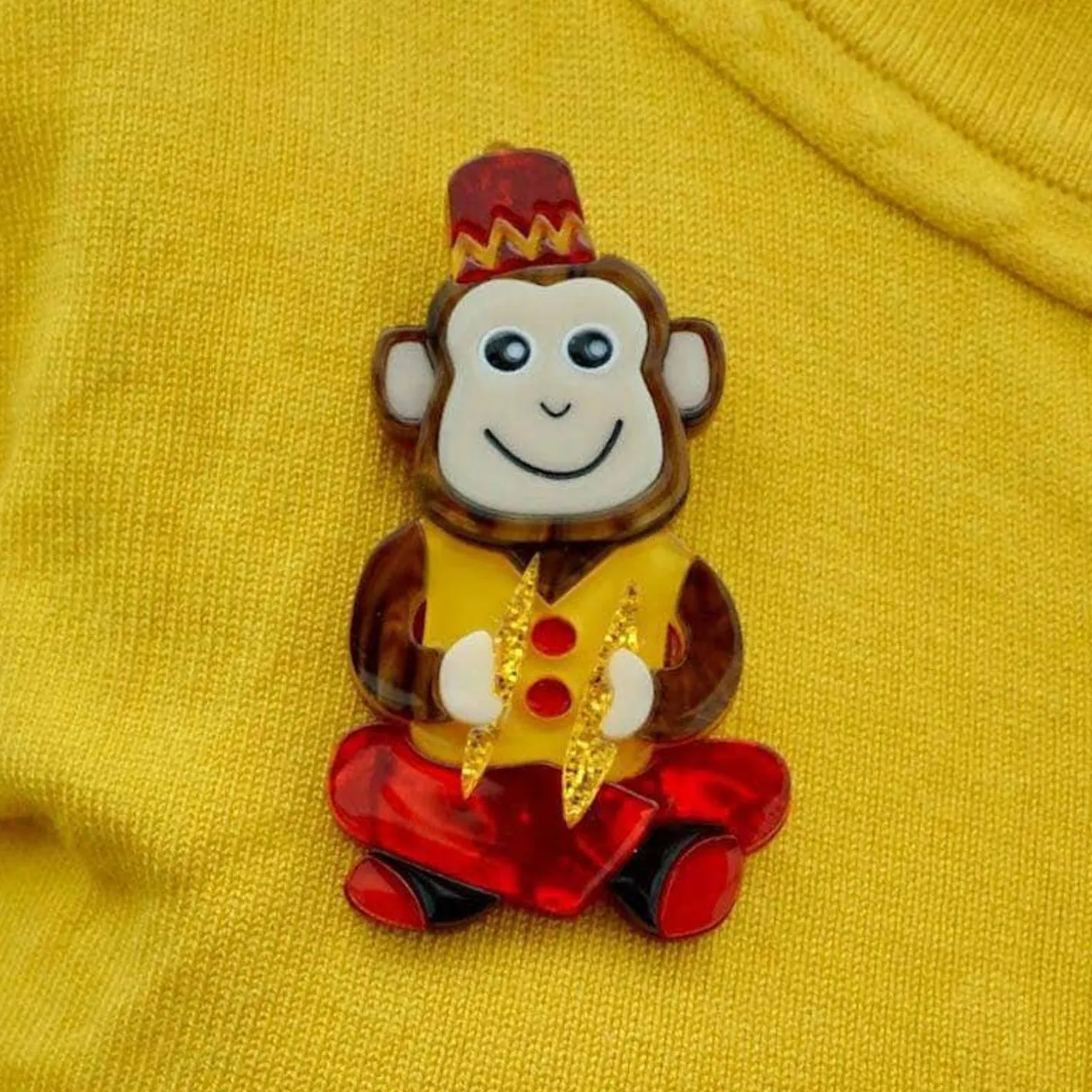 Erstwilder Charley Chimp Brooch^ Brooches