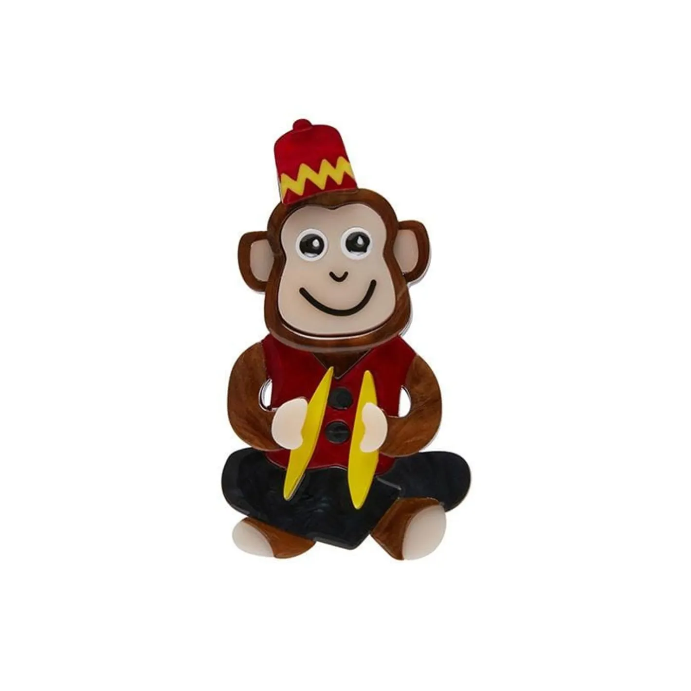 Erstwilder Charley Chimp Mini Brooch^ Brooches