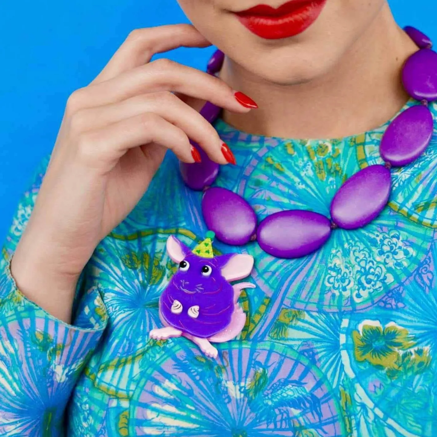 Erstwilder Chaz The Chinchilla Brooch^ Brooches