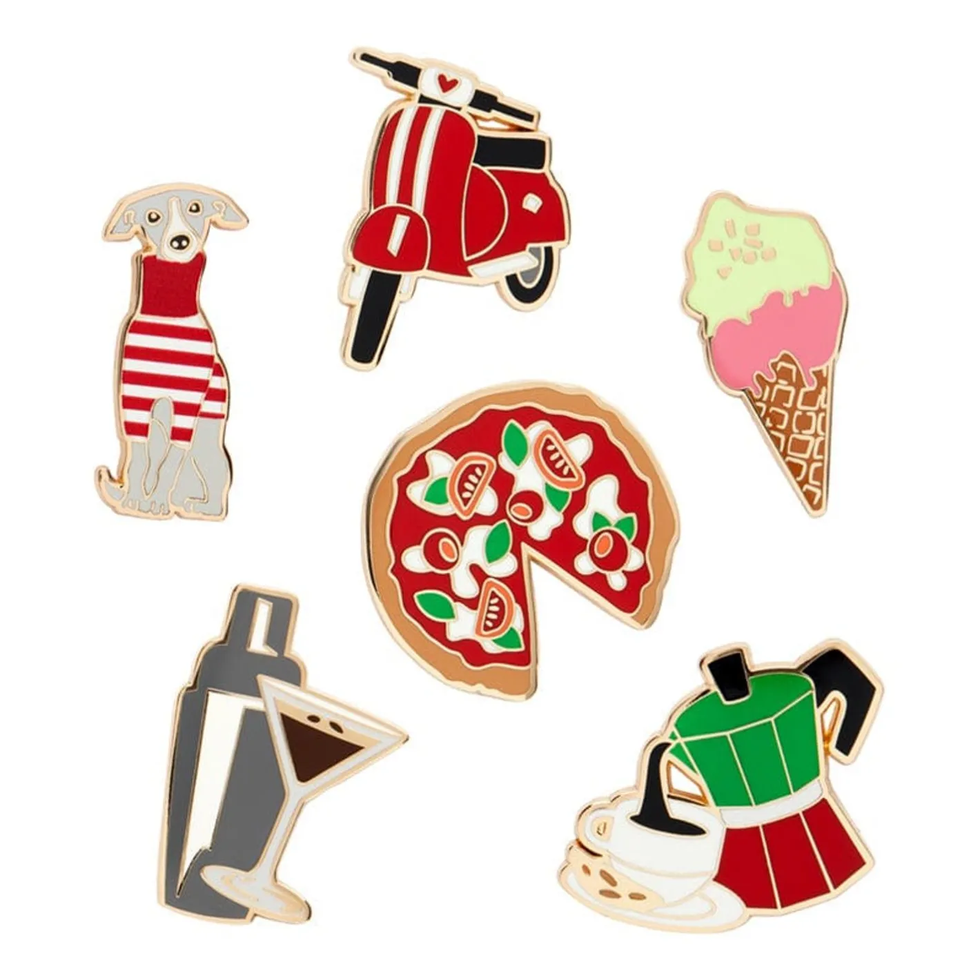 Erstwilder Che Bello! Enamel Pin Pack - 6 Piece^ Enamel Pins