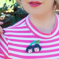 Erstwilder Cherry Twins Brooch^ Brooches