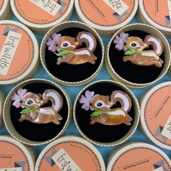 Erstwilder Chocolate The Chipmunk Brooch^ Brooches