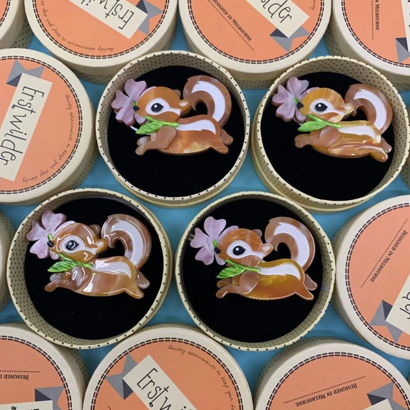 Erstwilder Chocolate The Chipmunk Brooch^ Brooches