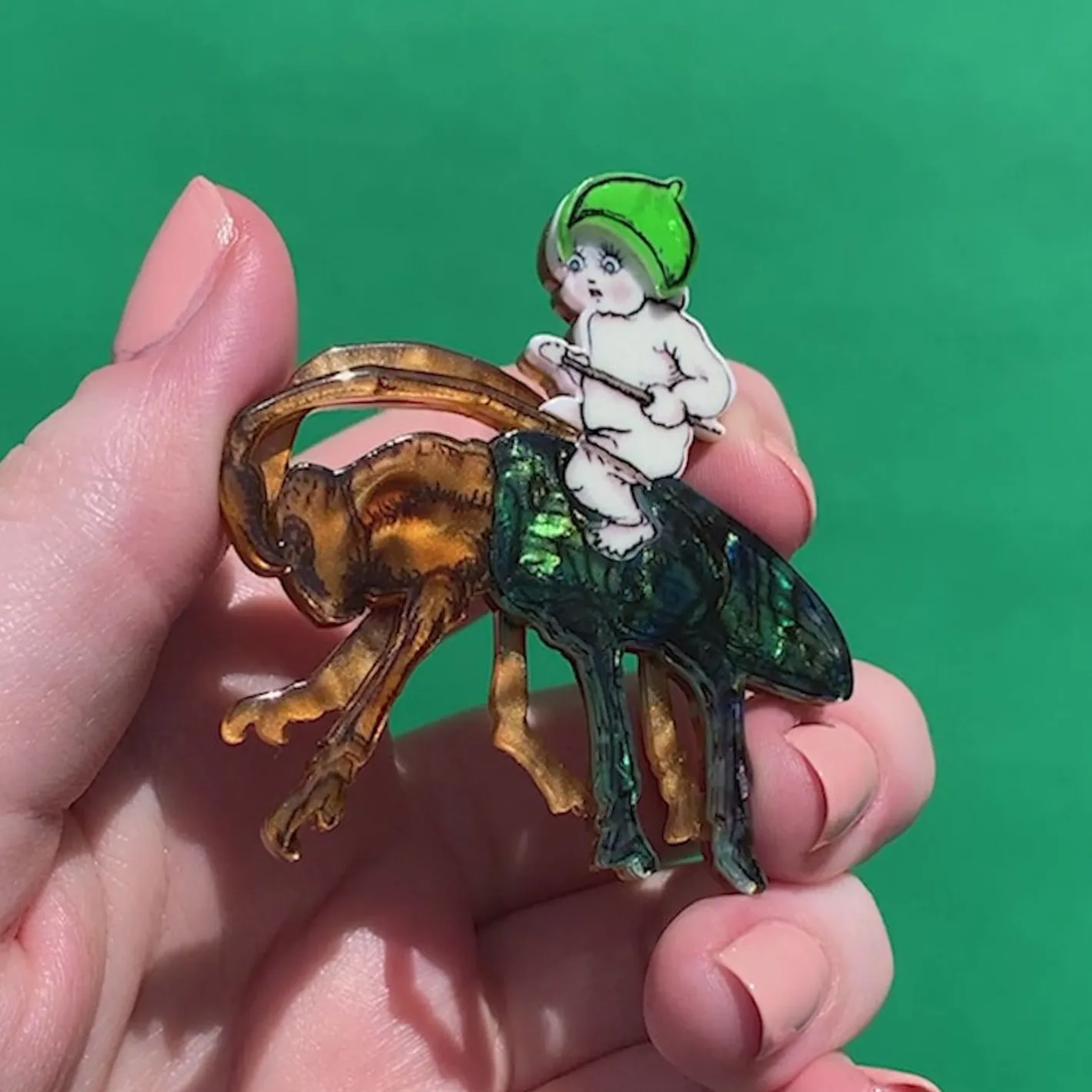Erstwilder Christmas Beetle Brooch^ Brooches