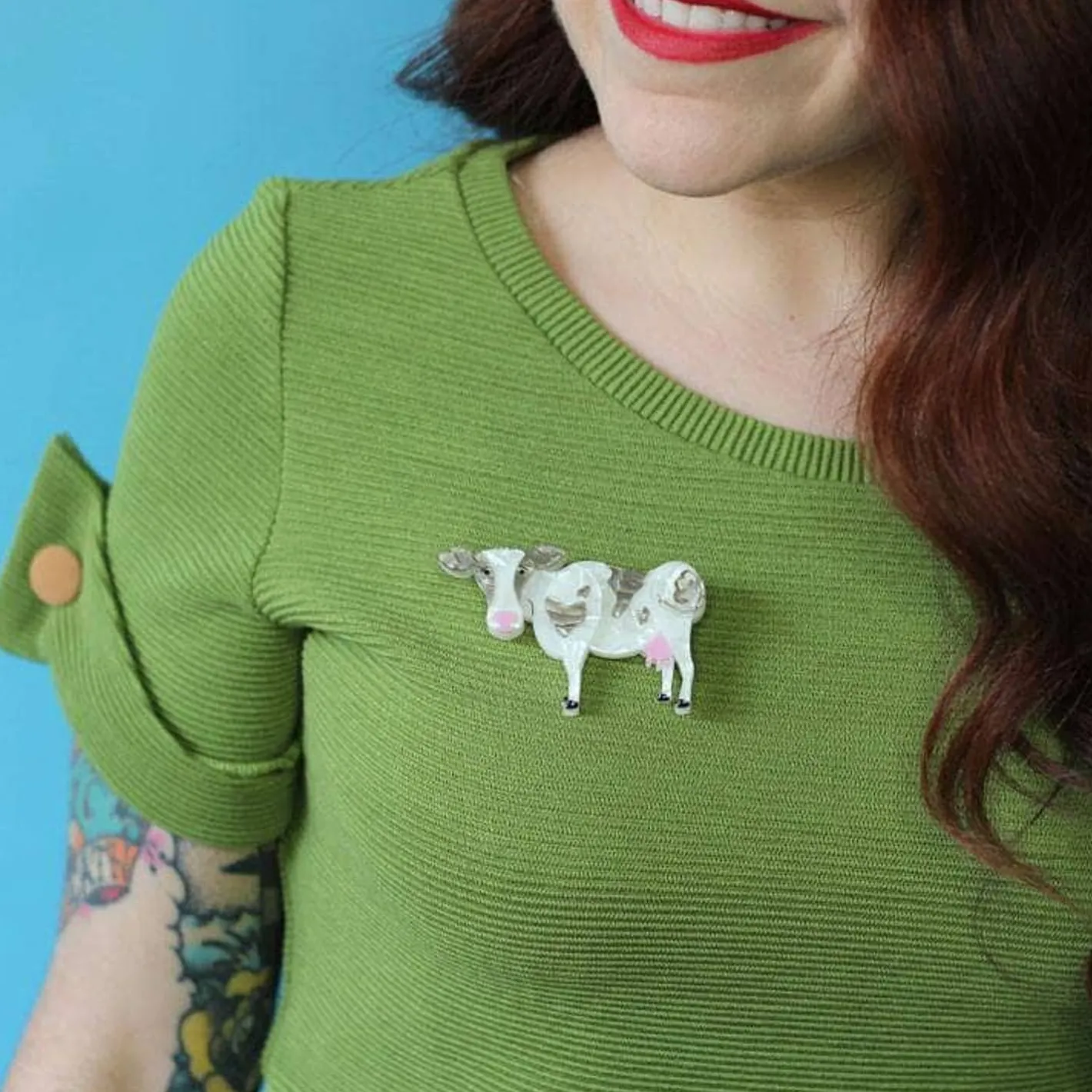 Erstwilder Clara-Bell Cow Brooch^ Brooches