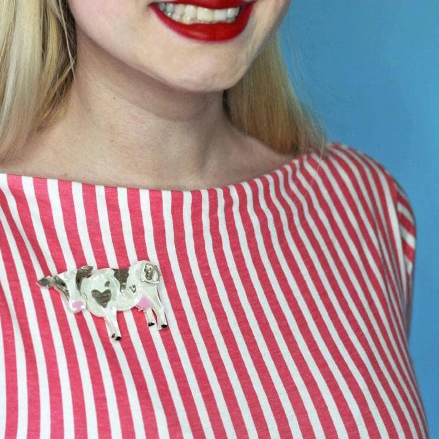 Erstwilder Clara-Bell Cow Brooch^ Brooches