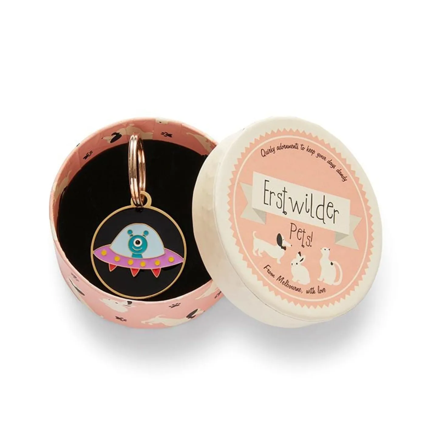 Erstwilder Close Encounter Enamel Pet Charm^ Enamel Key Rings