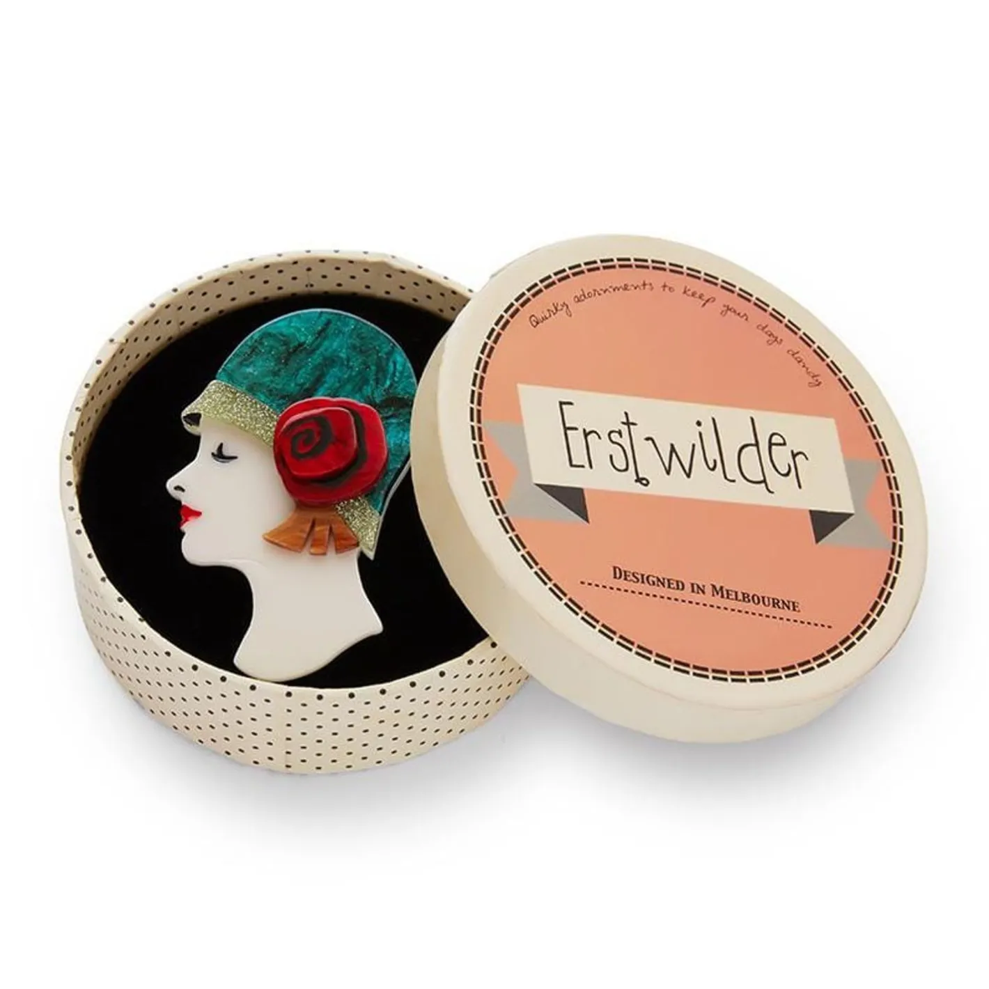 Erstwilder Clouche Couture Brooch^ Brooches
