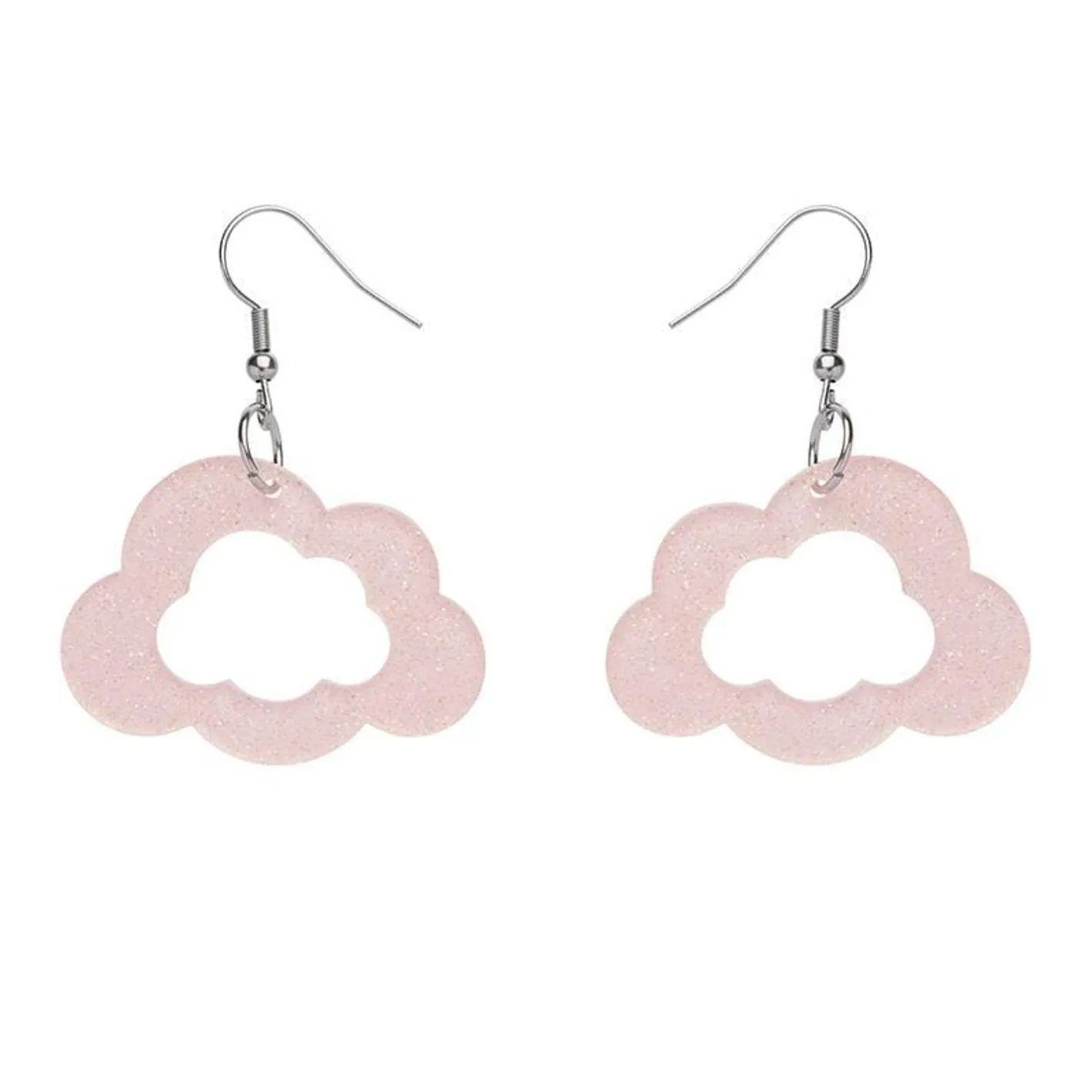 Erstwilder Cloud Glitter Resin Drop Earrings - Pink^ Essential Earrings