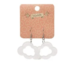 Erstwilder Cloud Glitter Resin Drop Earrings - White^ Essential Earrings