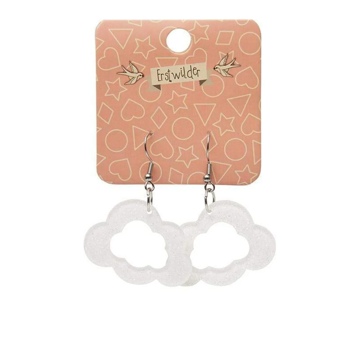 Erstwilder Cloud Glitter Resin Drop Earrings - White^ Essential Earrings
