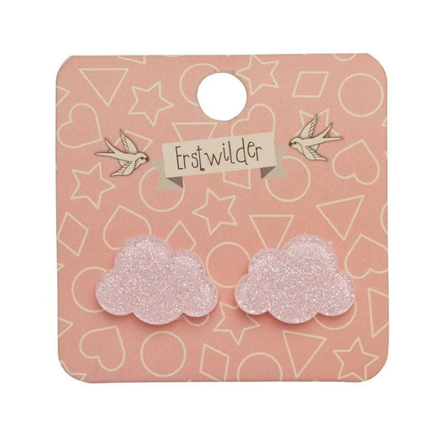 Erstwilder Cloud Glitter Resin Stud Earrings - Pink^ Essential Earrings