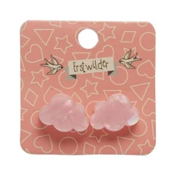 Erstwilder Cloud Solid Glitter Resin Stud Earrings - Pink^ Essential Earrings