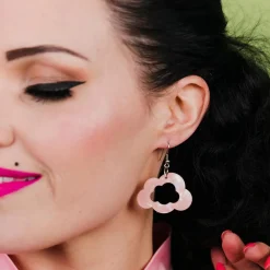 Erstwilder Cloud Solid Glitter Resin Drop Earrings - Pink^ Essential Earrings
