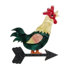 Erstwilder Cockadoodle Doo Brooch^ Brooches