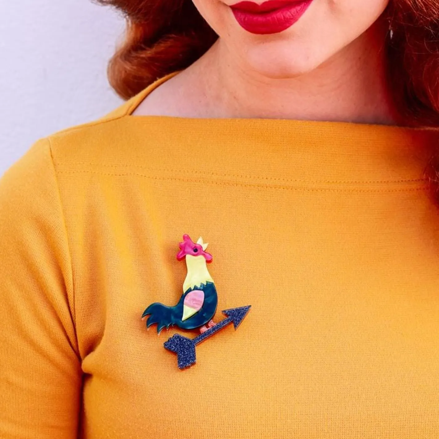 Erstwilder Cockadoodle Doo Brooch^ Brooches