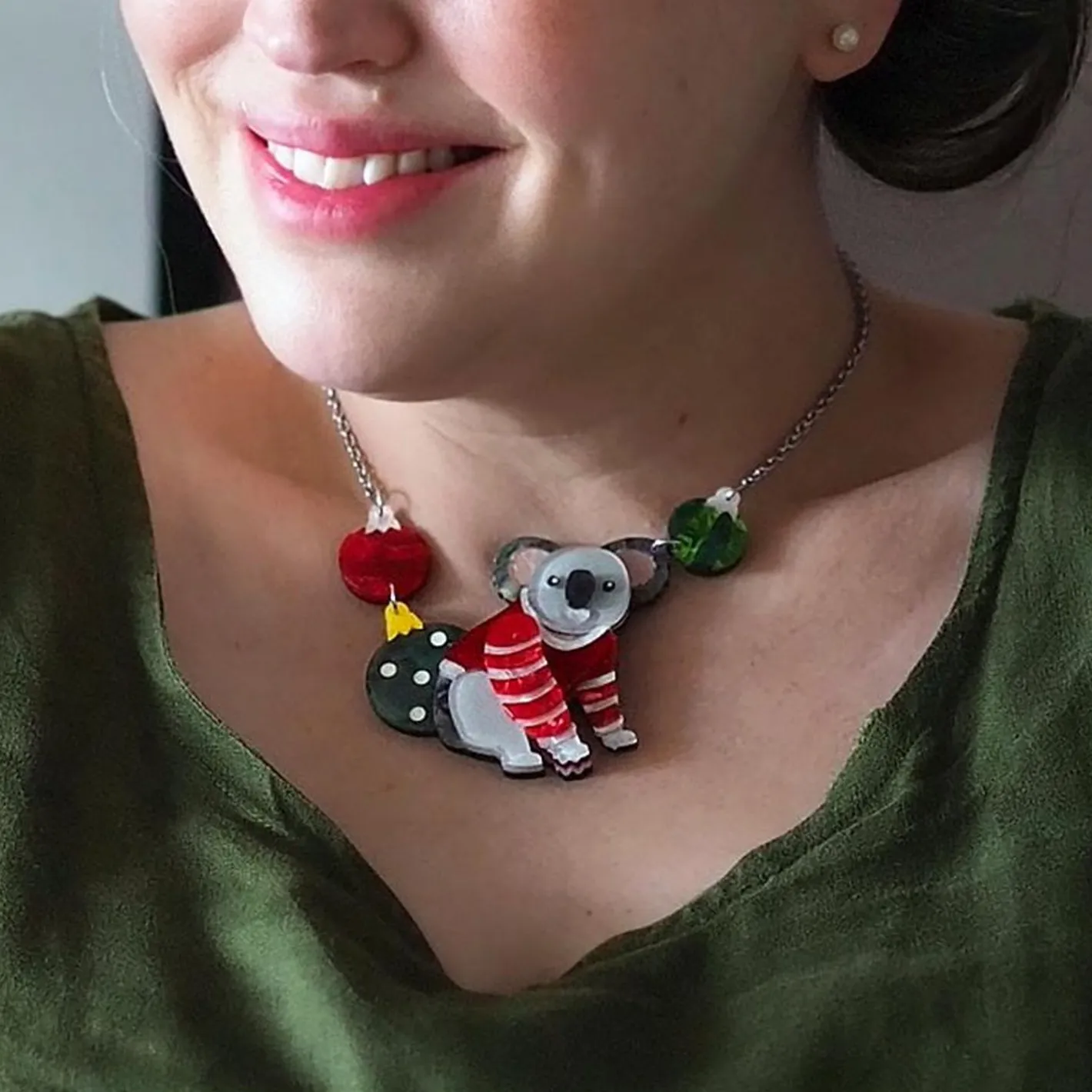 Erstwilder Comfy Christmas Koala Necklace^ Necklaces